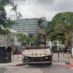 Estátua de Arariboia no Centro de Niterói é reposicionada