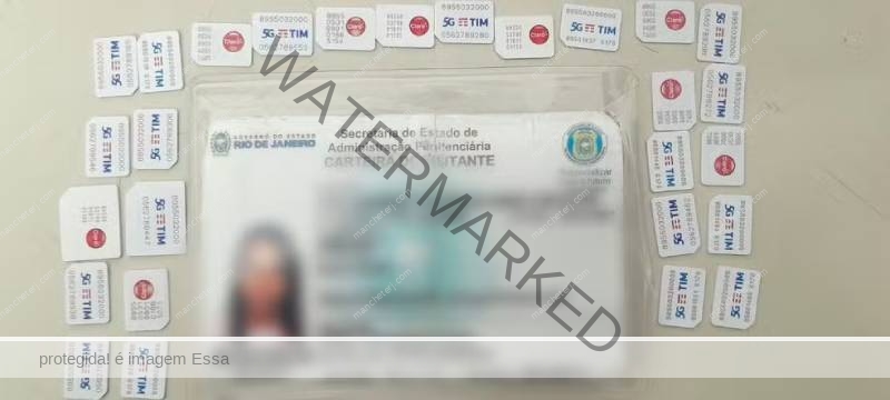 Mulher é flagrada tentando entrar com 27 chips de celular em presídio