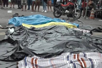 Comunidade do Rio amanhece com fila de corpos em praça após megaoperação