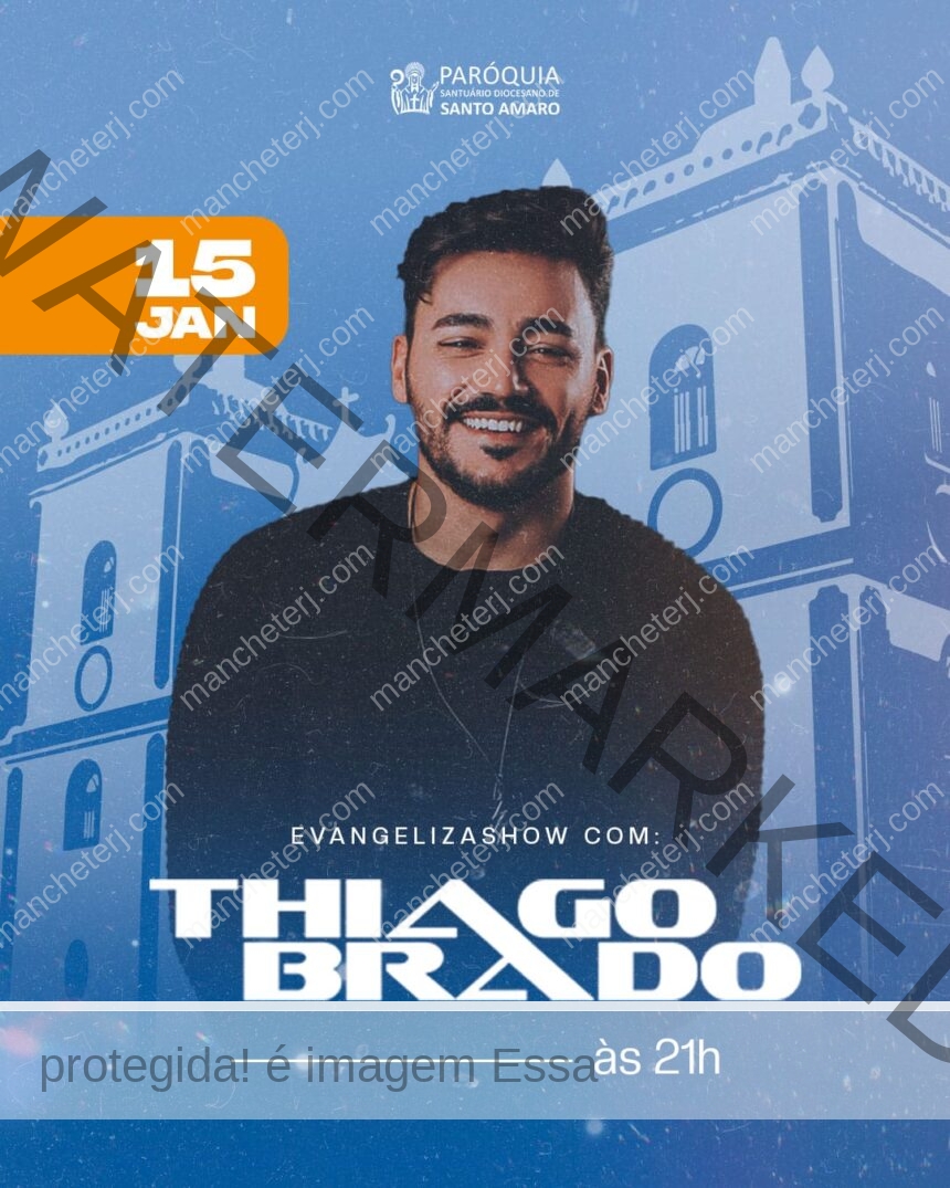 Cantor Thiago Brado será a atração do Dia de Santo Amaro, em Campos