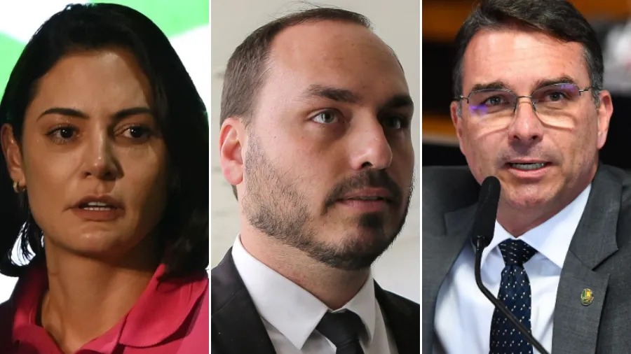 Flávio Bolsonaro afirma que Michelle e Carlos são pré-candidatos ao Senado e Jair Renan, à Câmara