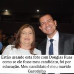 Ex-prefeita Rosinha Garotinho diz que tirou foto com Douglas Ruas por educação, mas que o seu apoio é para seu marido Garotinho