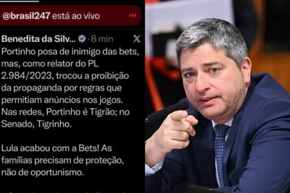 Benedita usa “Tigrão e Tigrinho” para criticar Portinho sobre publicidade das bets